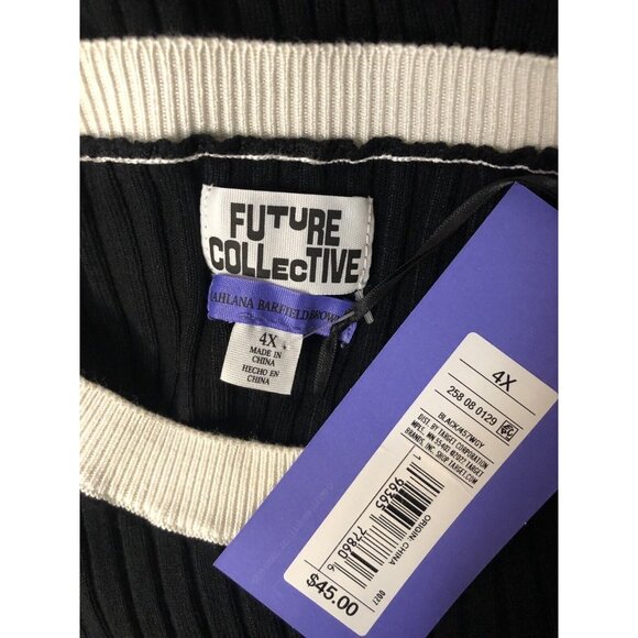 Womens Future Collective Kahlana Brown Black Sweater Dress Size 4X Large. G3 - Picture 5 of 6